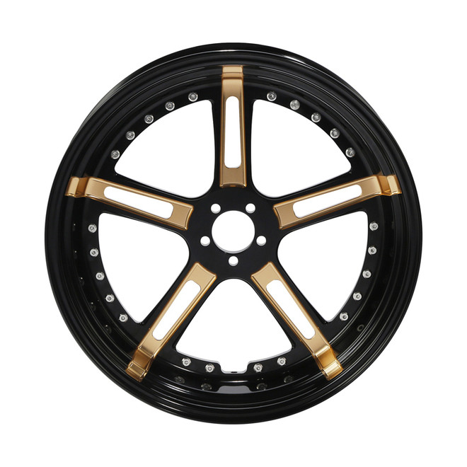 Custom Chrome 18" 5.5" Black Billet Rear Wheel Rim 5 Spoke Fits For Harley Touring Glide 2008+