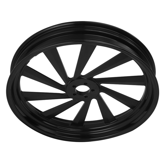 Custom Chrome 21" 3.5" CNC Black Billet Front Wheel Rim 10 Spoke Fit For Harley Touring Custom