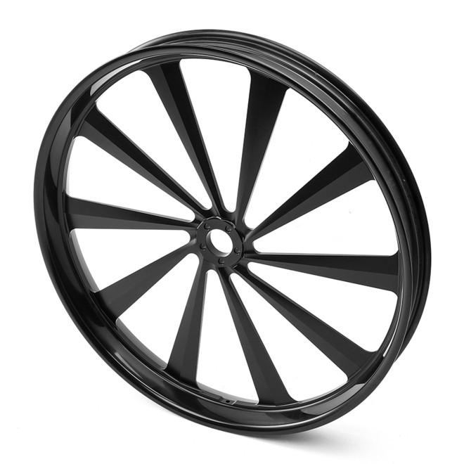 Custom Chrome 30" 3.5" CNC Black Billet Front Wheel Rim 10 Spoke Fit For Harley Touring Custom