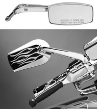 Inferno Rear View Side Flame Mirrors Fit For Harley Touring Sportster XL