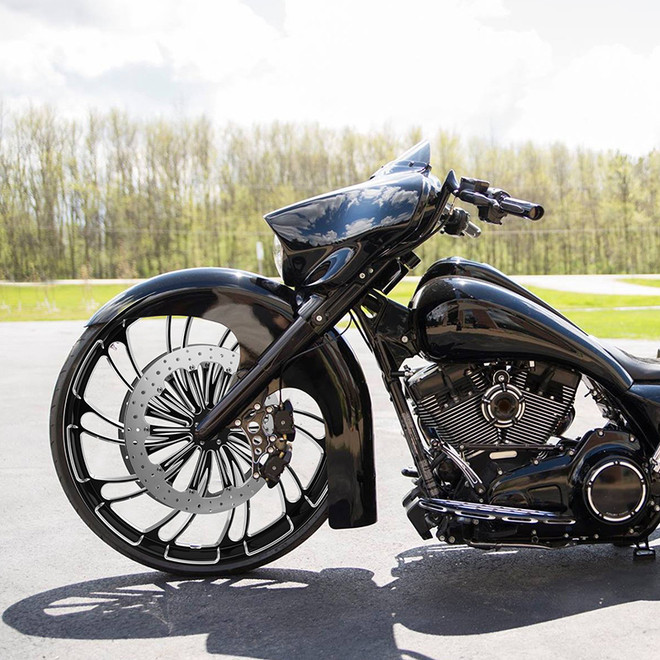 18" CONTRAST CUT/ POLISHED FRONT TWO-PIECE ROTOR