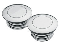 Custom Chrome Chrome Billet Aluminum Vented Pop-Up Gas Cap Fit For Harley 96-Up Model
