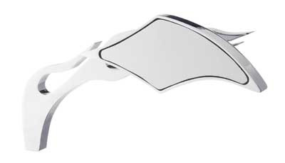 Custom Chrome Chrome Rearview Side Mirrors Flame Stem Fit For Harley Touring Sportster Softail