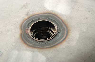 Santee 3.5 Gal. 2" Stretched Steel Gas Fuel Tank Fit For Harley Custom 23.5"x13.5"x9"