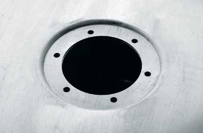 3.5 Gal. 2" Stretched Steel Gas Fuel Tank Fit For Harley Custom Applications