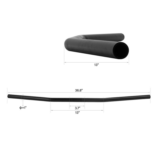 Santee 1 - Steel 36" Wide Low Handlebars Matte Black Fit For Harley Softail Sportster XL