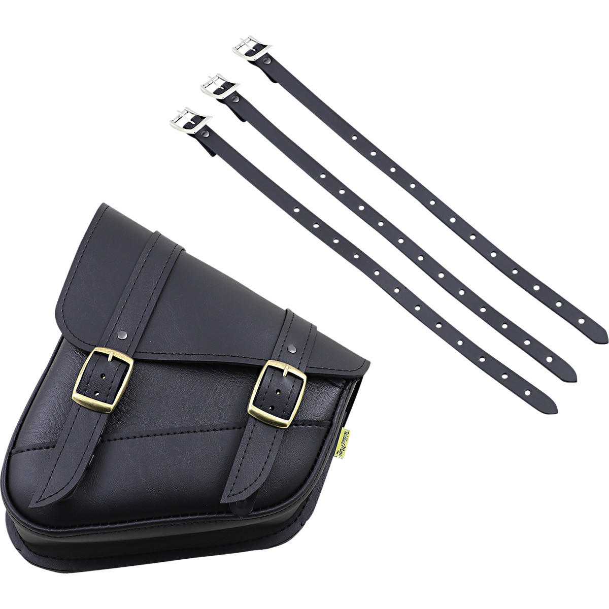 Willie & MAX Luggage #59776-08 - Softail Swing Arm Bag - Black - Triangulated