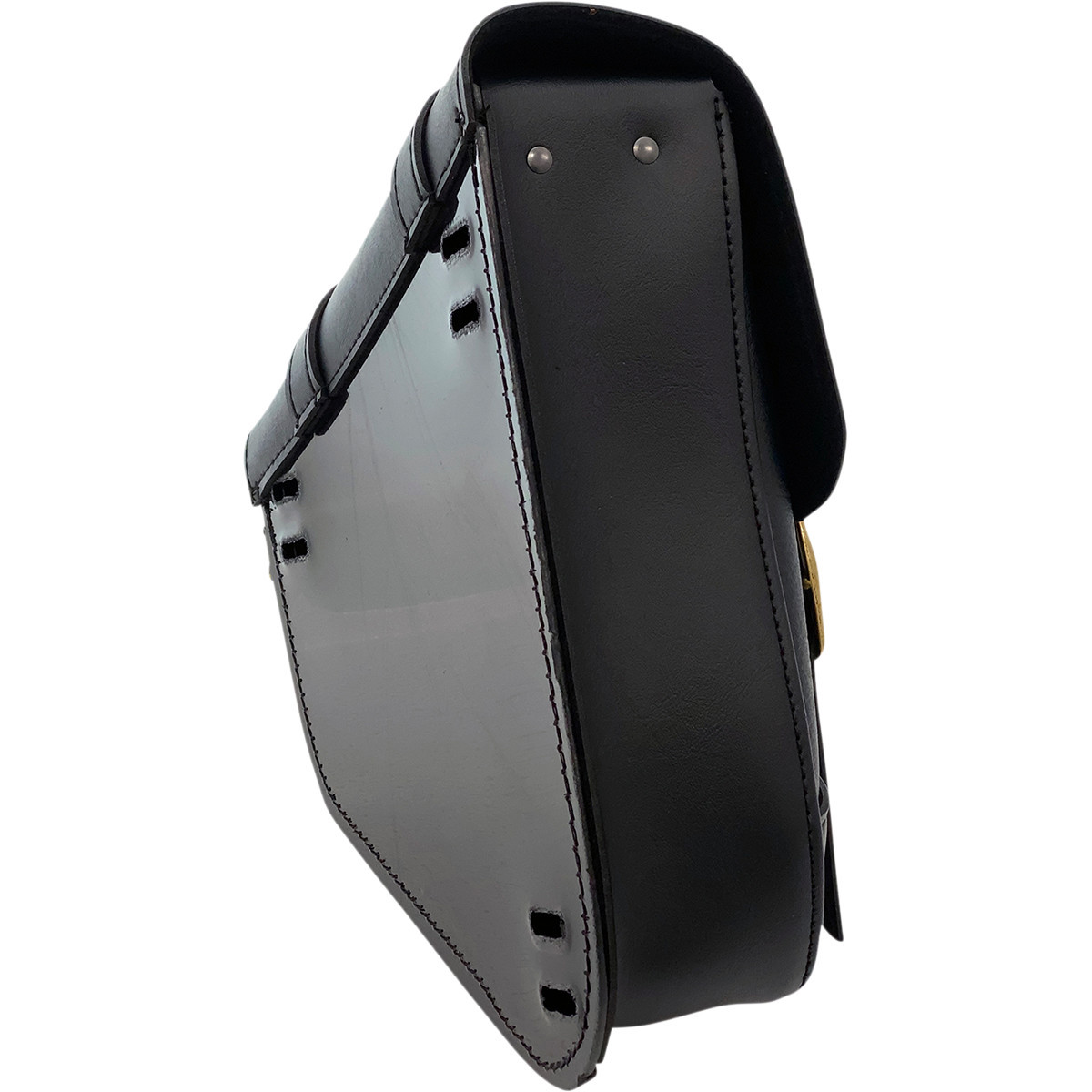 Willie & MAX Luggage #59776-08 - Softail Swing Arm Bag - Black - Triangulated
