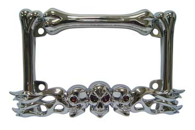 LIC FRAME SKULL CHR