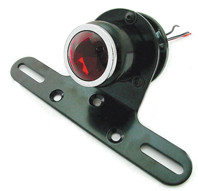 Custom Chrome Universal Classic 1.25" Round Taillight Fit For Harley Cafe Racer Motorcycle New