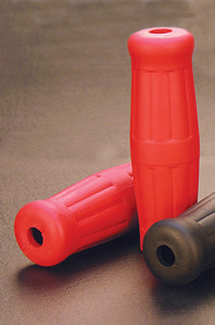 Custom Chrome Red Throttle Handlebar Grips Fit For Harley Late Big Twins Sportster XL 1973-Up