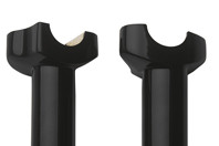 Custom Chrome HardDrive Forged 2 - Straight Handlebar Risers 3-1/2" Rise Fit For Harley Black