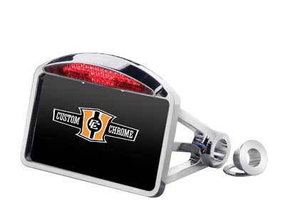 Custom Chrome Billet Chrome LED Sidemount Taillight Frame Fit For Harley 5-speed Softail 87-99