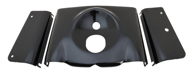 Custom Chrome Smooth 3-Piece Fork Tins Covers Kit Chrome Black Fit For Harley Softail FLST 2000-2015