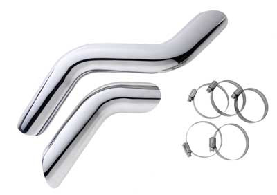 Santee 2 In Boa Heat Shields (Pair). Chrome Fits for Softail models