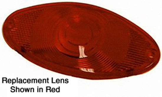 REPLACMENT LENS FOR V-FACTOR 12 VOLT CATEYE TAILLIGHT ASSEMBLY FOR  CUSTOM USE