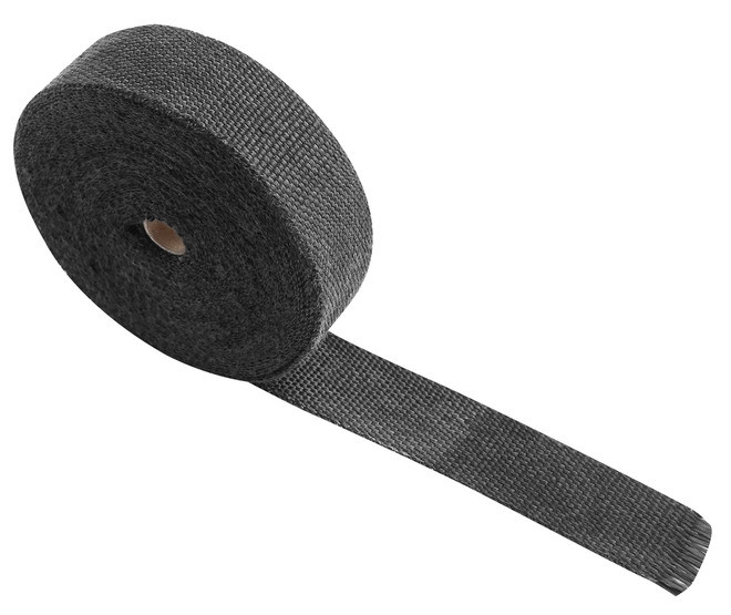 Custom Chrome 2"x50' Fibreglass Black Exhaust Manifold Header Pipe Heat Wrap Thermal Tape Roll