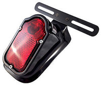 Custom Chrome Universal Tombstone Rear Red Brake Taillight Chrome Black For Harley Bobber Chopper