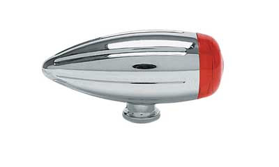 Custom Chrome Black Chrome Turn Signals LED Mini Smooth Bullet Light Marker Red Lens Fit For Harley
