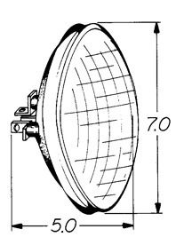 7 IN SEALED BEAM HALOGEN 65/50W