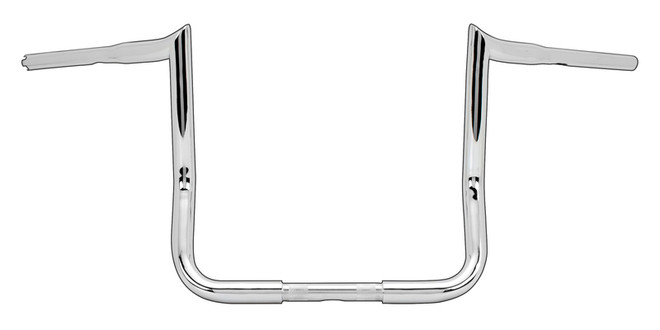 Santee 14" Rise Handlebar 1.25"Ape Hanger Bar Fit For Harley Touring FLHT 1982-up Gloss Black Chrome