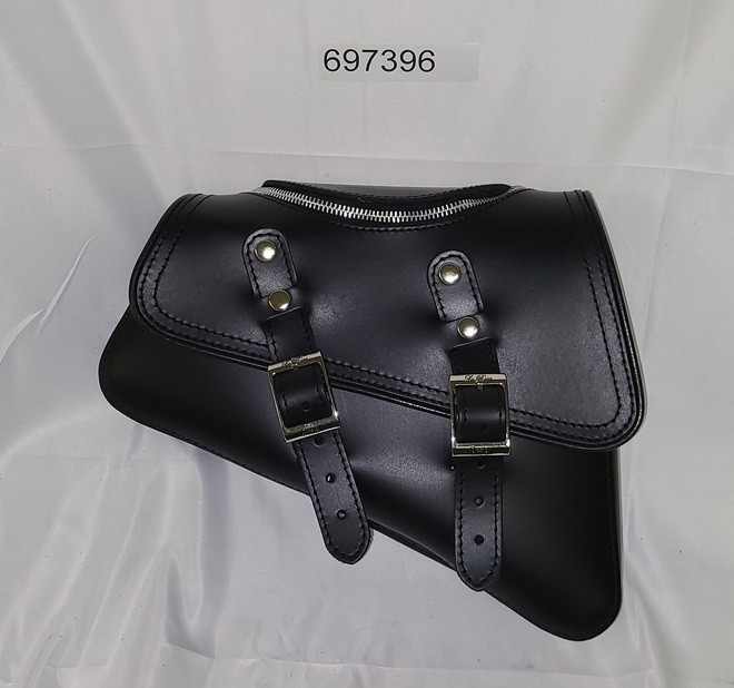 BLACK ZIPPER BAG PLAIN SPORTSTER 04-UP