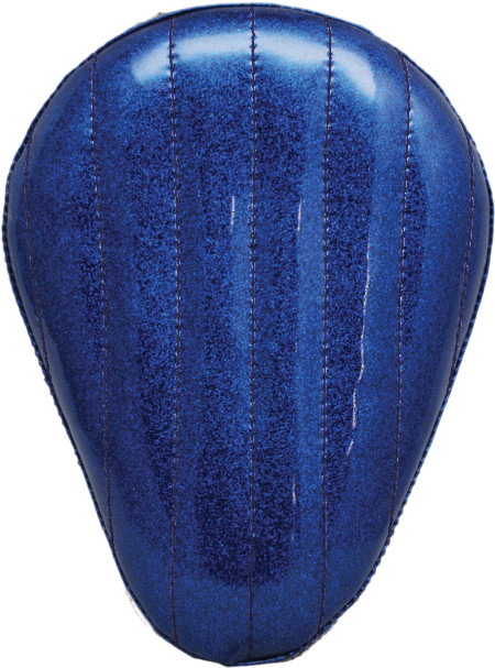 13IN. BLUE METAL FLAKE TUCK & ROLL SOLO SEAT.