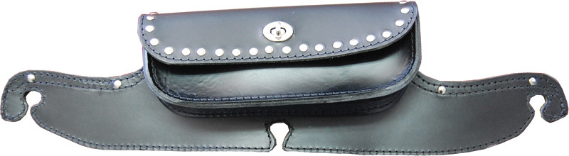 BLACK SINGLE FLH WINDSHIELD POUCH W/RIVETS