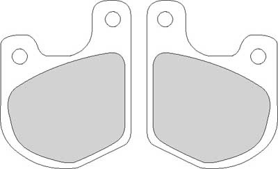 M/F ORGANIC PAD FRONT FX/FXR/XL DUAL DISC 77-83