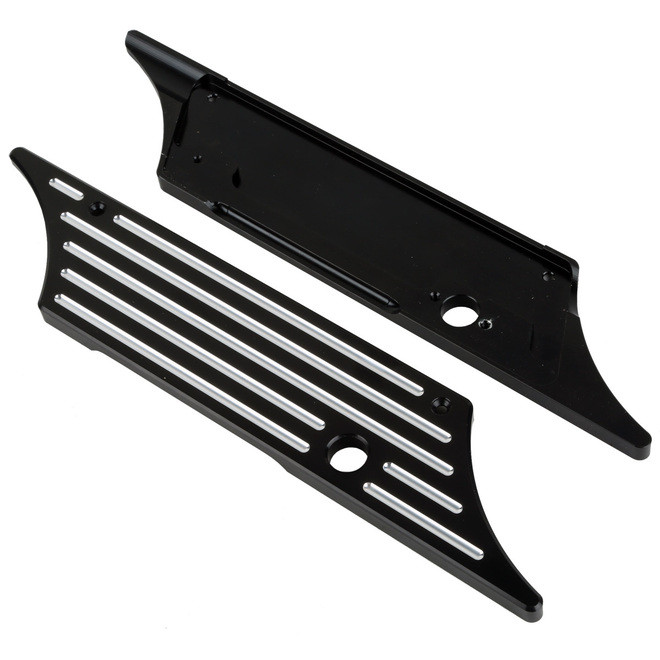 Custom Chrome Hard Saddlebag Latches Covers Face Gloss Black Fit For Harley Touring 1993-2013