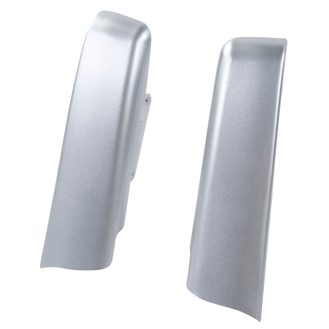 HR3 Silver / Black Honeycomb Fade Saddlebag Filler Strips For Harley Touring Models 14-24