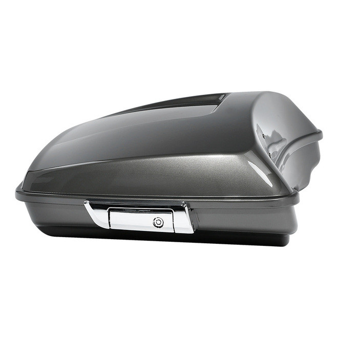 HR3 Industrial Gray 5.5" Razor Style Touring Trunk Luggage For 14-24 Harley Touring