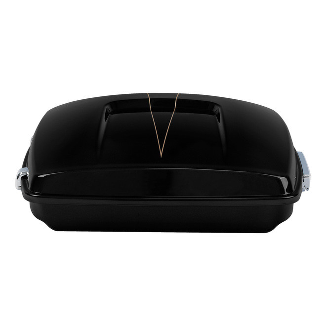HR3 Black Quartz 5.5" Razor Style Touring Trunk Luggage For 14-24 Touring