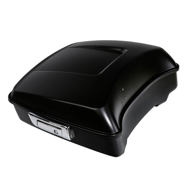 HR3 Black Denim 10.7" Chopped Style Touring Trunk Luggage For 14-24 Harley Touring
