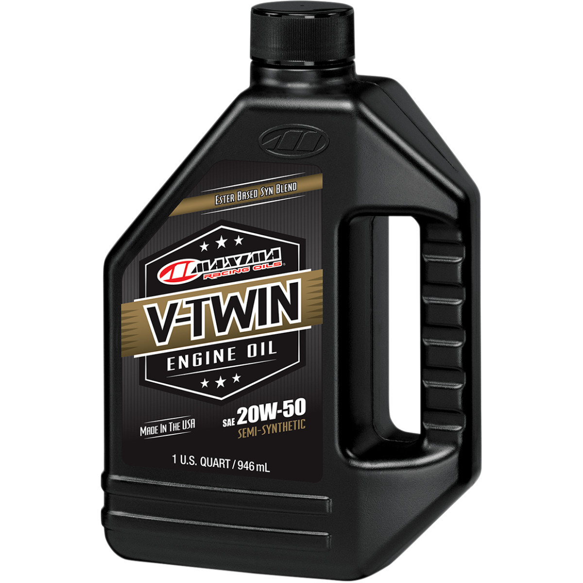 Maxima Racing OIL #30-14901 - V-Twin Semi-Synthetic Engine Oil - 20W-50 - 1L