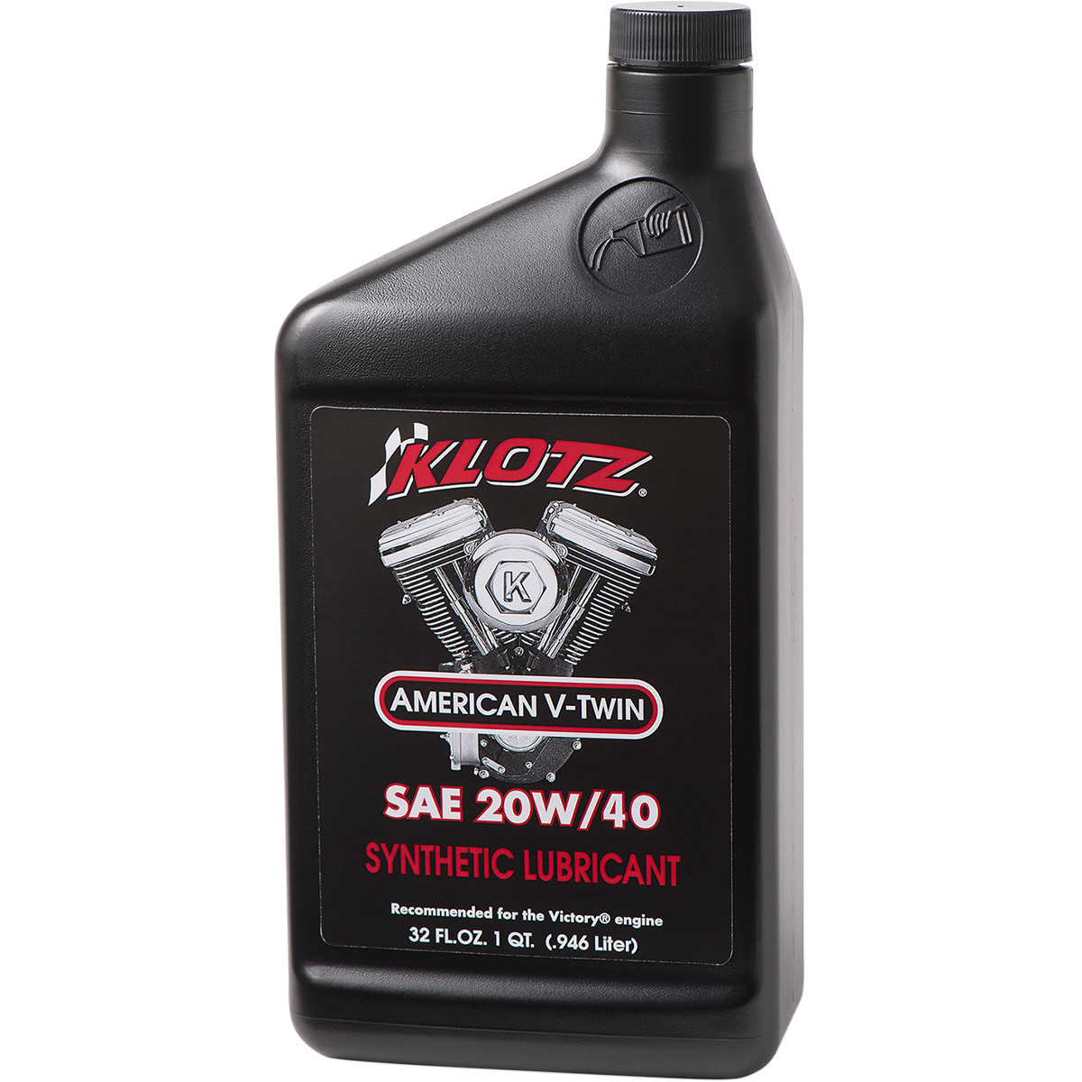 Klotz OIL #KV-2040 - V Twin Synthetic Oil - 20W-40 - 1 U.S. quart