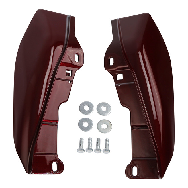 HR3 Mysterious Red Sunglo Mid-Frame Air Deflectors For Harley Touring and Trike Models 09-24