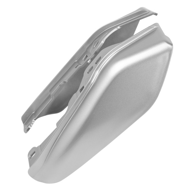 HR3 Silver / Black Honeycomb Fade Mid Frame Air Heat Deflectors For Harley Touring and Trike Models 09-24