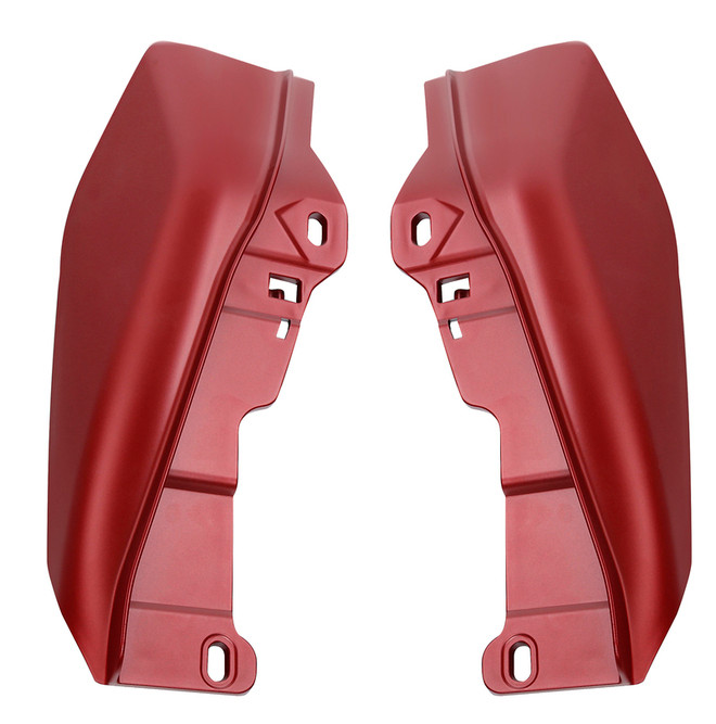 HR3 Wicked Red Denim Mid Frame Air Heat Deflectors For Harley Touring and Trike Models 09-24
