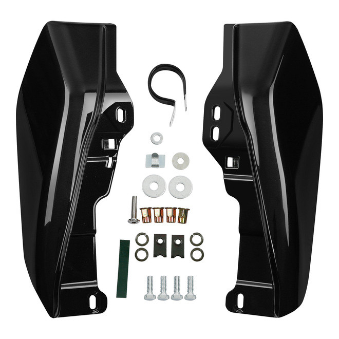 HR3 Dark Slate Candy / Arctic Black Mid-Frame Air Deflectors For Harley Touring and Trike Models 09-24