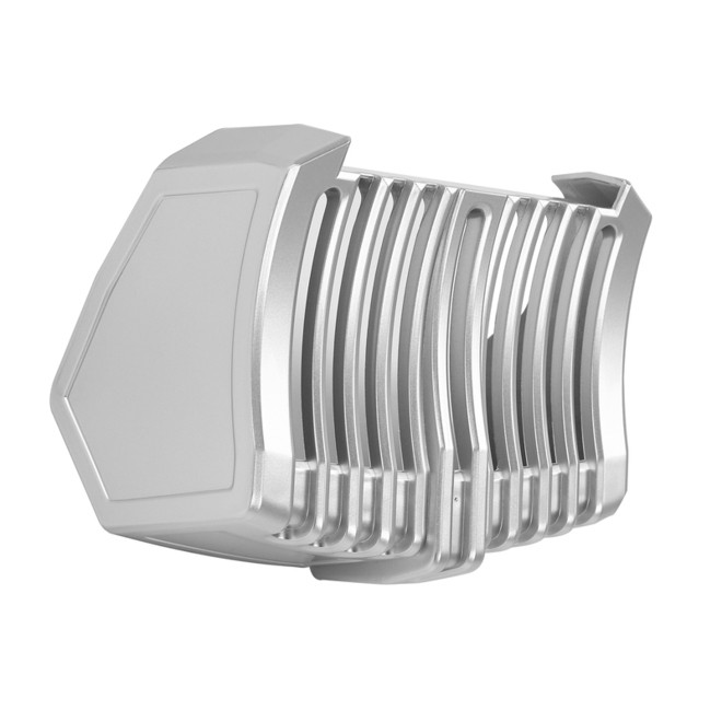 HR3 Silver / Black Honeycomb Fade Harley Oil Cooler Cover For Harley Touring 2017-2023