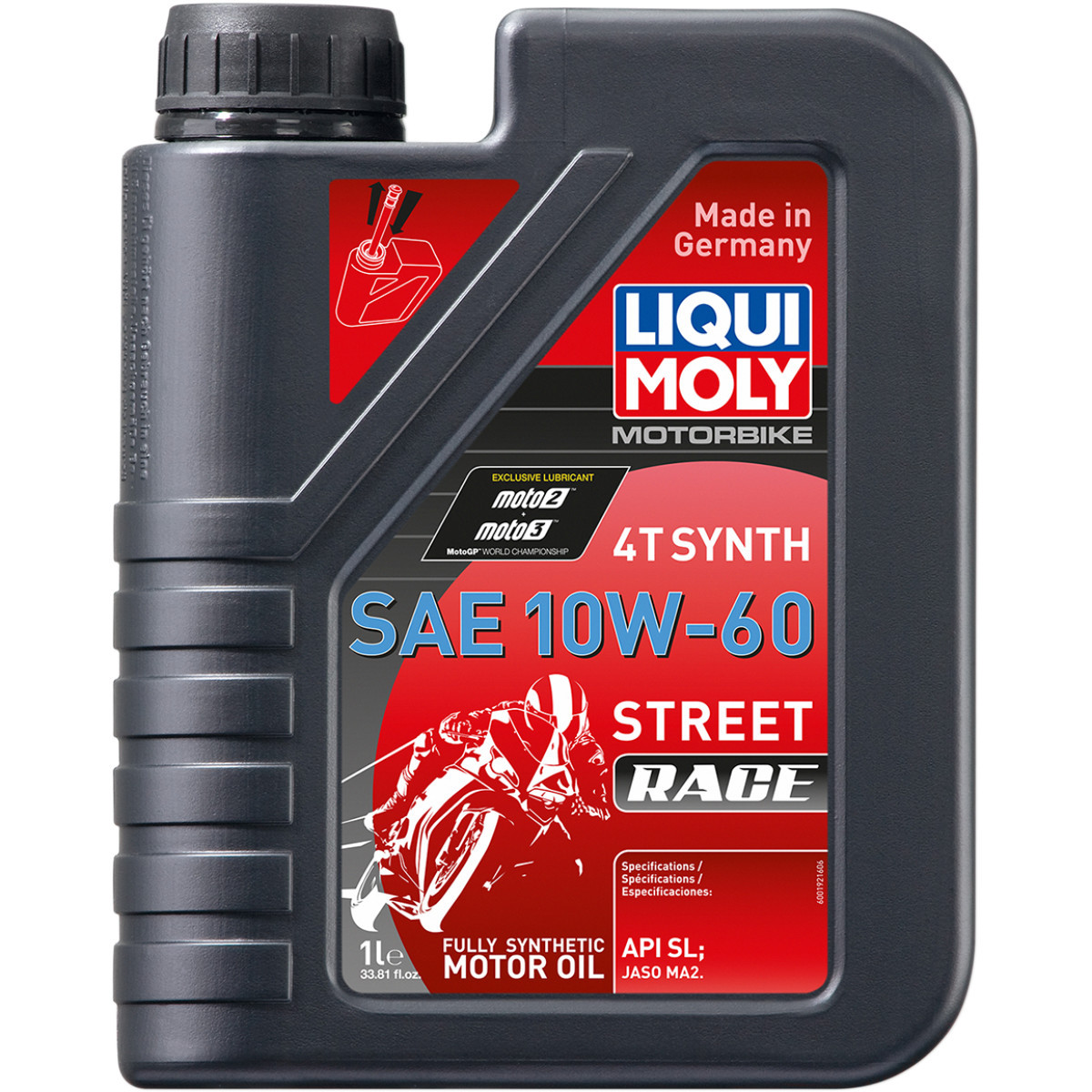 Liqui Moly #20070 - Street Race Synthetic 4T Oil - 10W-60 - 1L