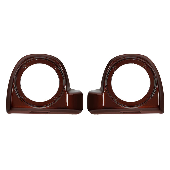 HR3 Auburn Sunglo & Black Hole With Rich Bourbon Lower Fairing Speaker Pods For Harley Touring Models 2014-2024