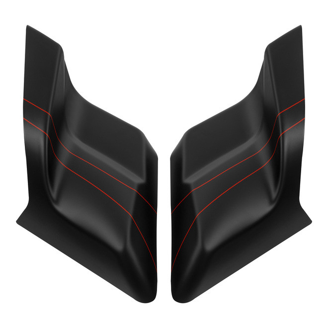 BLACK DENIM 2015S WITH DUAL RED LINES STRETCHED SIDE COVERS