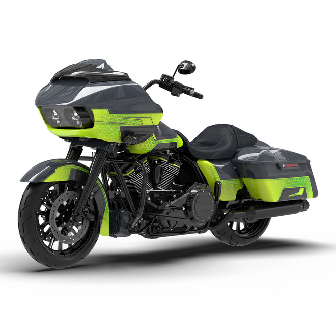 APPLE GREEN / GUNSHIP GRAY CUSTOM BODYKIT ROAD GLIDE 15-UP