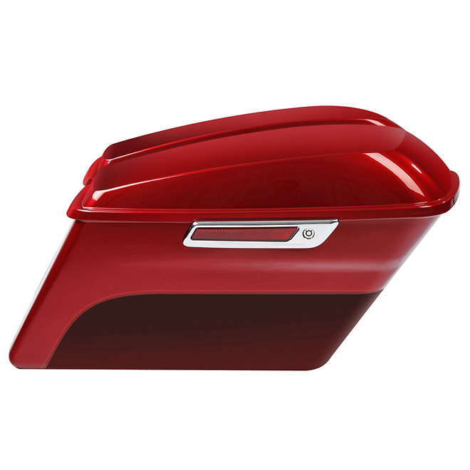 WICKED RED / TWISTED CHERRY W/ DUAL RED LINES HARD SADDLEBAG