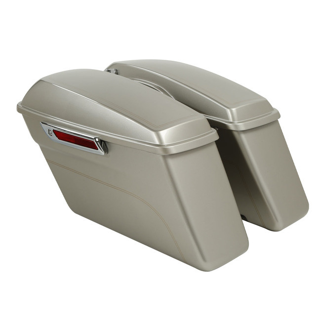 SILVER FORTUNE W/ DUAL WARM SILVER LINES HARD SADDLEBAGS