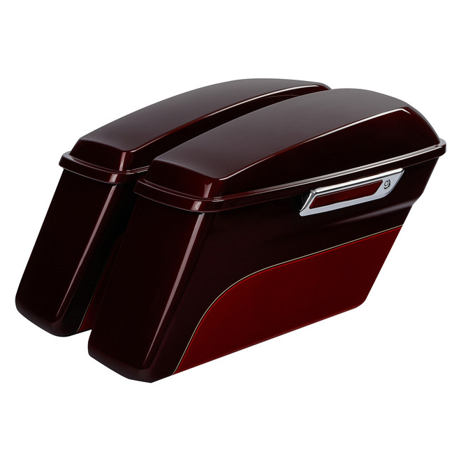 HR3 Mysterious Red Sunglo/ Velocity Red Sunglo Hard Saddlebags (Regular) For 14-23 Harley Touring