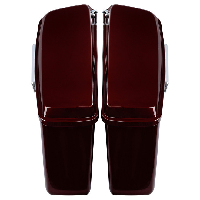 HR3 Mysterious Red Sunglo/ Velocity Red Sunglo Hard Saddlebags (Regular) For 14-23 Harley Touring