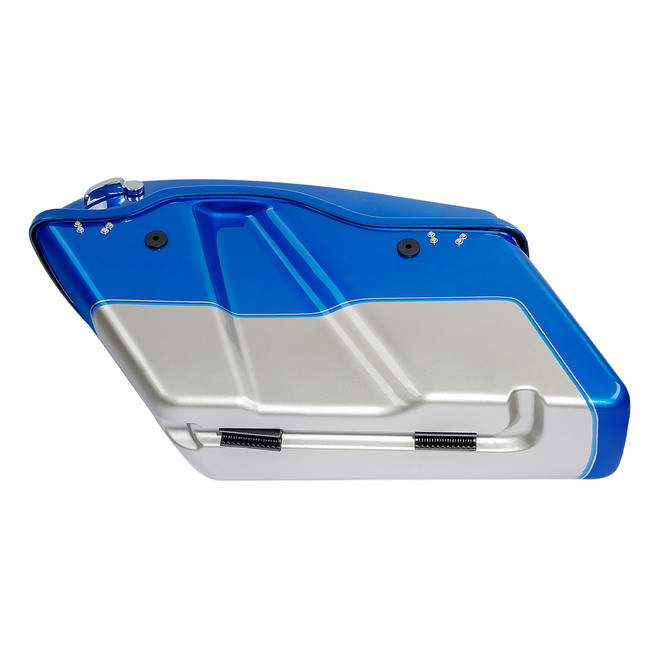 ELECTRIC BLUE / SILVER FORTUNE /HARD SADDLEBAGS (REGULAR)